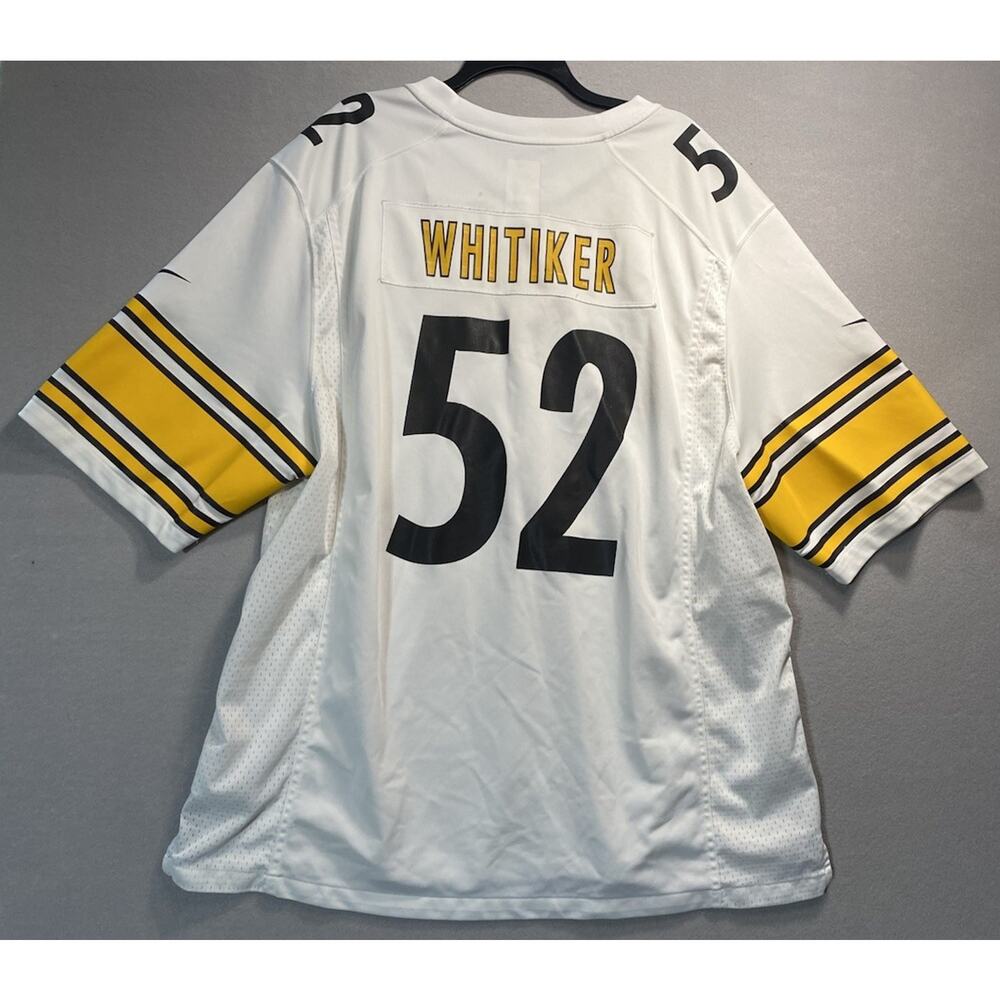Nike Pittsburgh Steelers Whitiker #52 Men’s Jersey Sz 3XL White Home Jersey